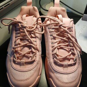 Pink Fila Disruptor Ii Embroidery Womens Shoes Fila Pink SIZE 7